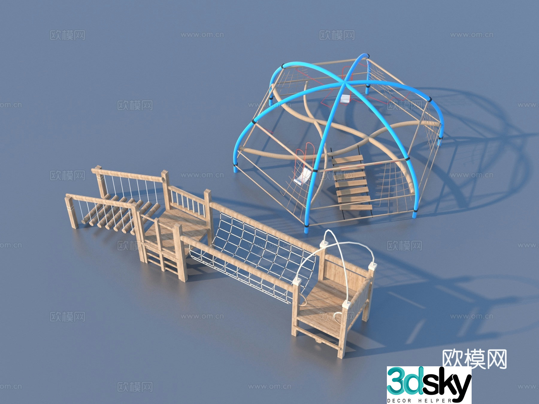 Children’s Equipment Ride Facilities Kindergarten Slide 3D Model