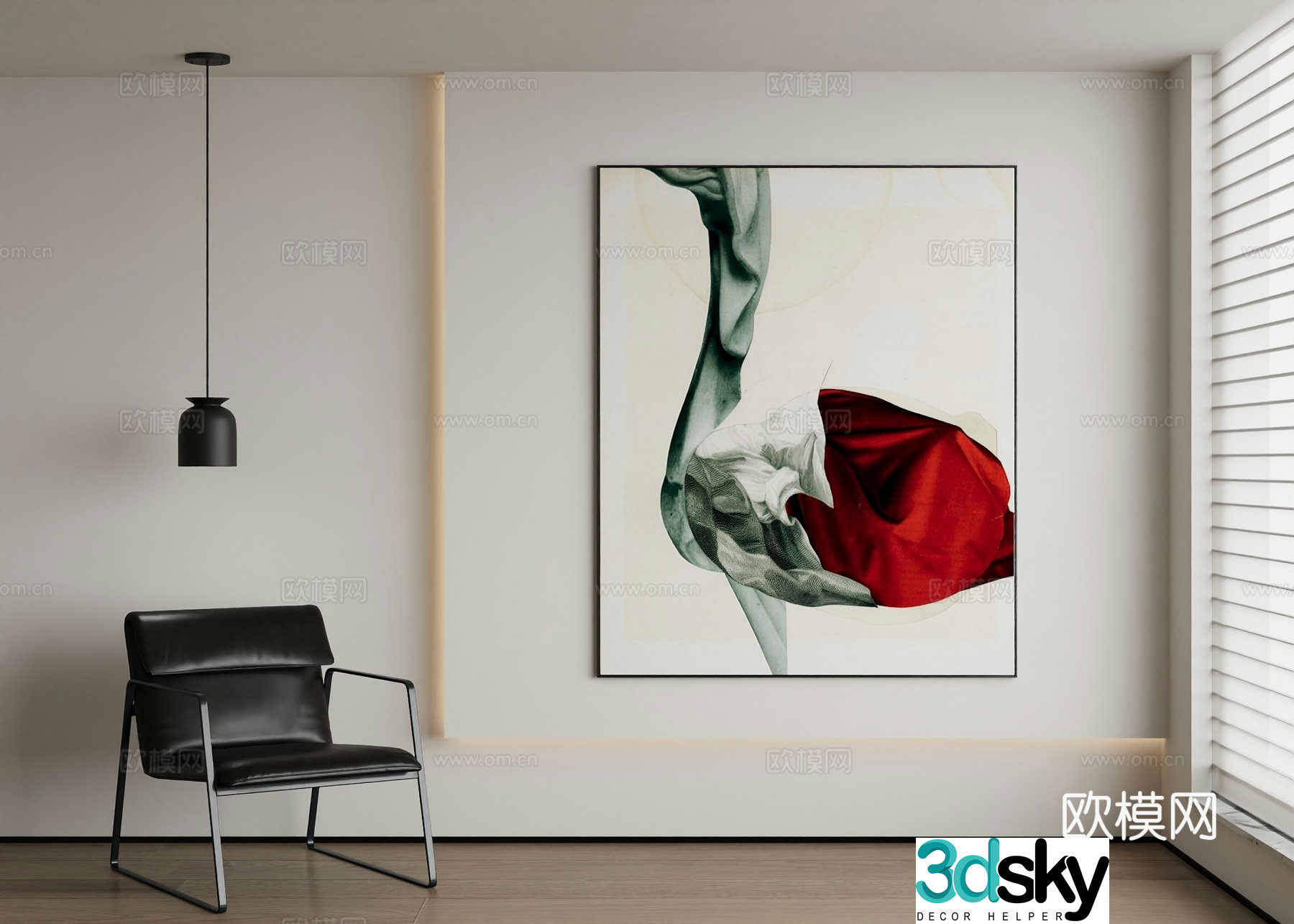Modern decorative painting 3d model