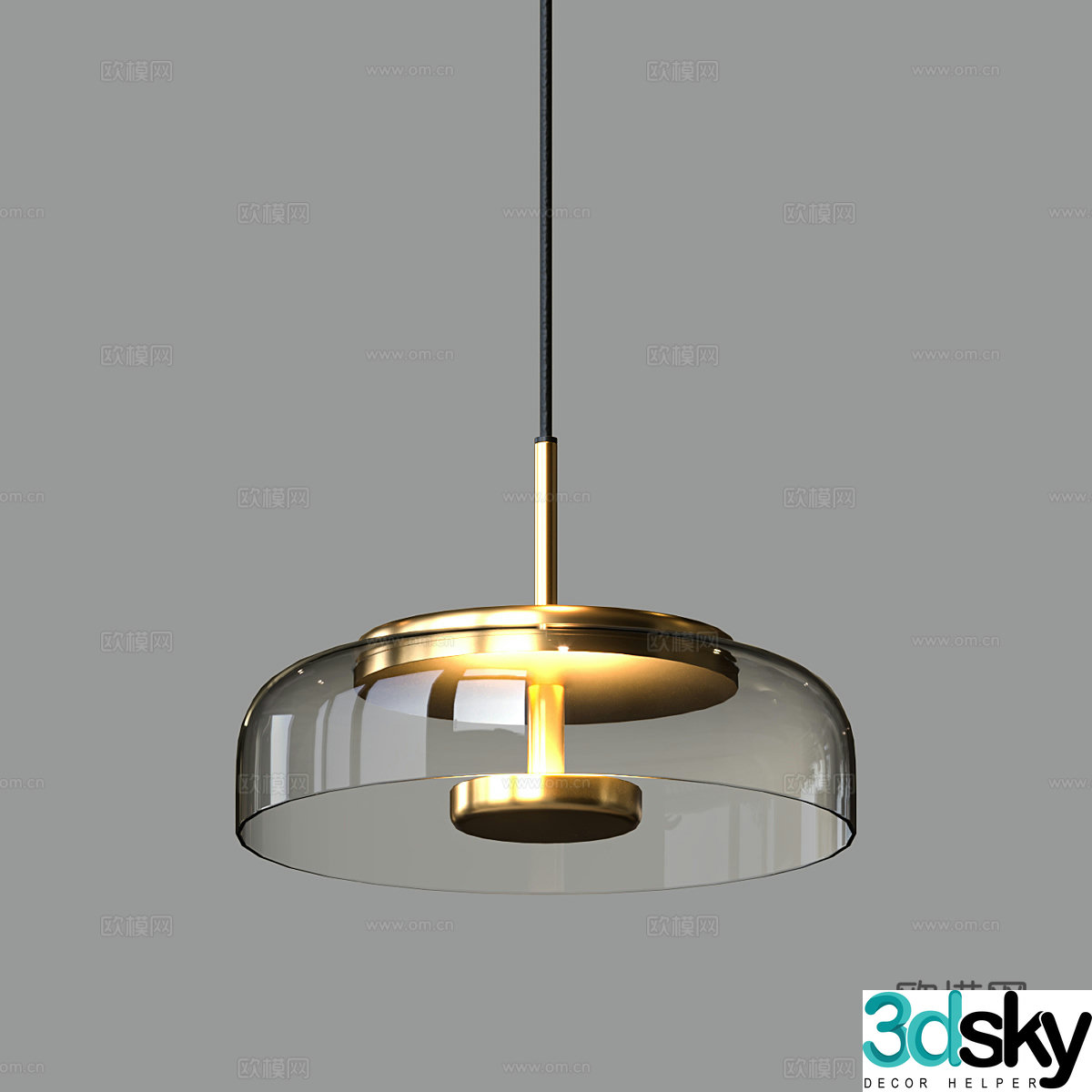 Modern simple chandelier chandelier simple chandelier glass chandelier 3d model