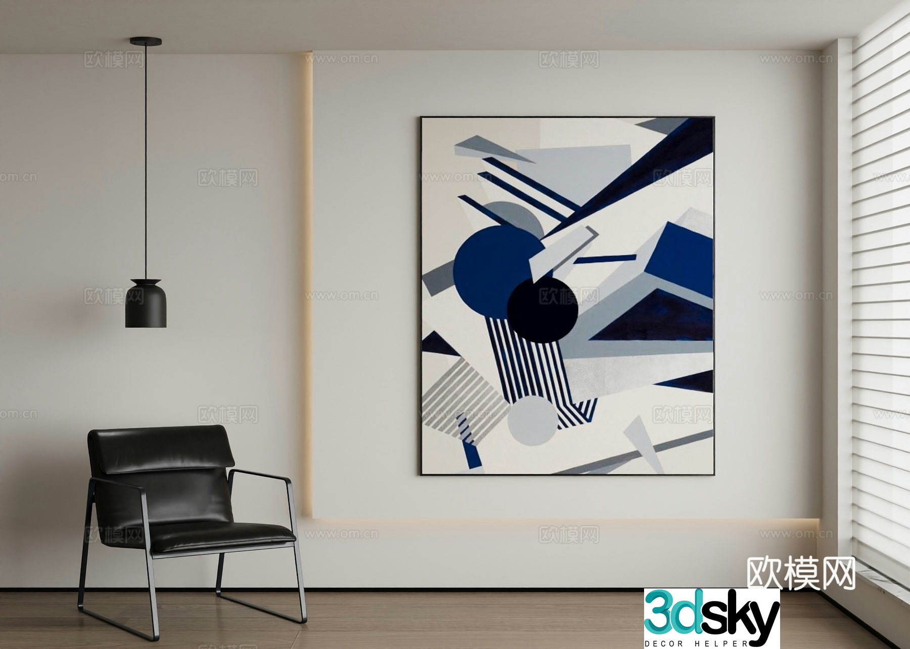 Modern decorative painting 3d model