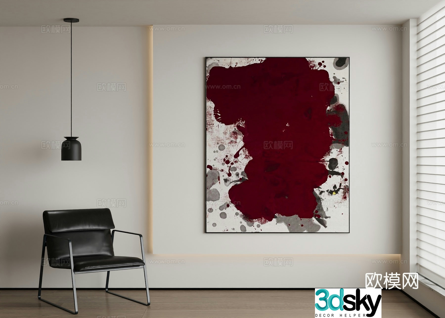 Modern decorative painting 3d model