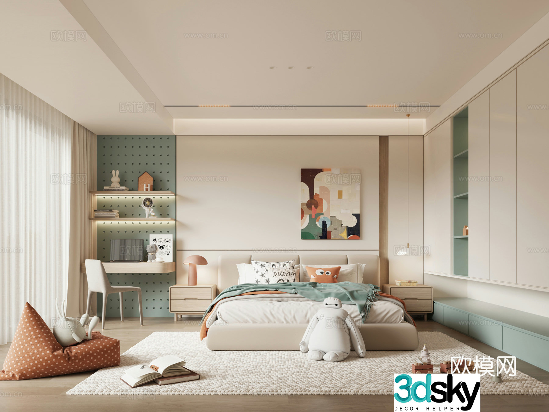 Modern children’s room 3d model