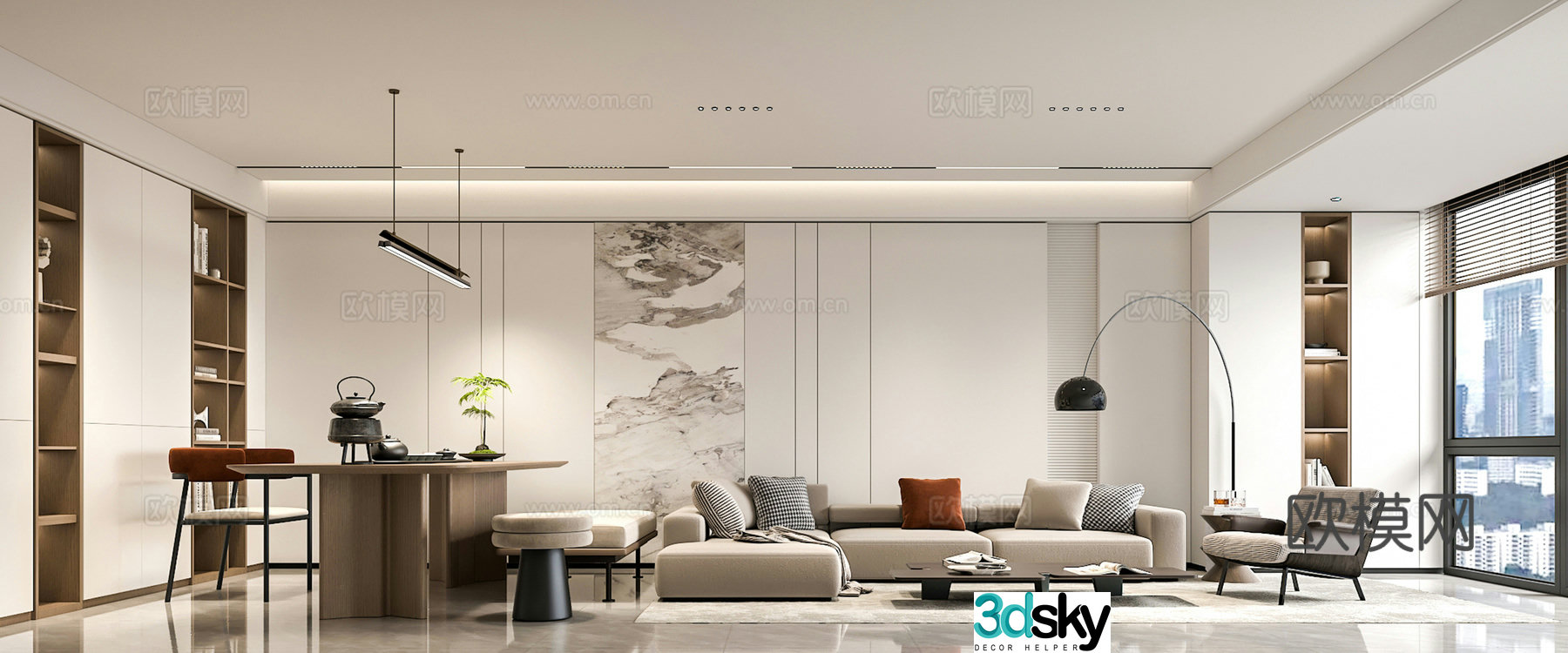 Modern living room 3d model