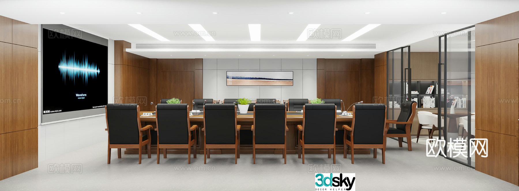Modern conference room 3d model