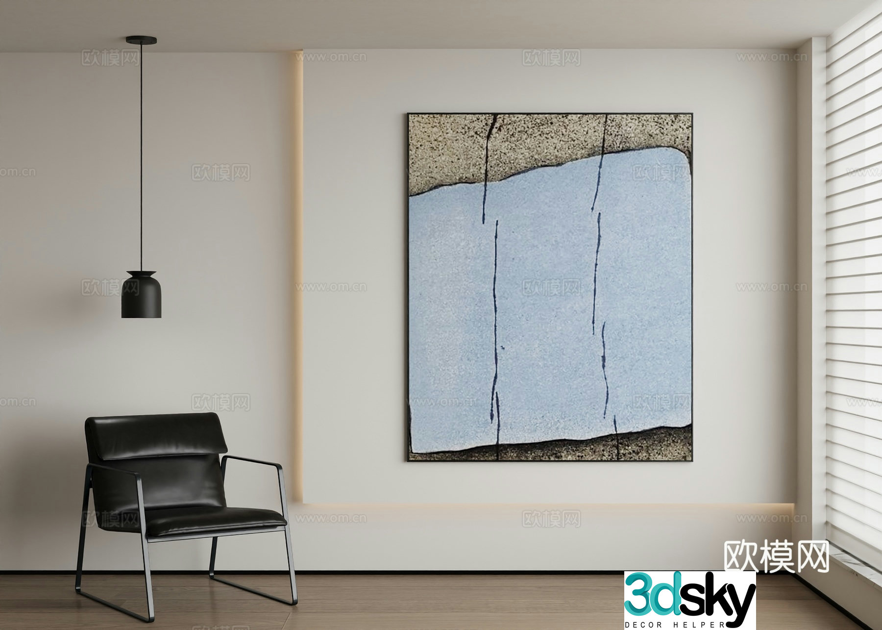 Modern decorative painting 3d model