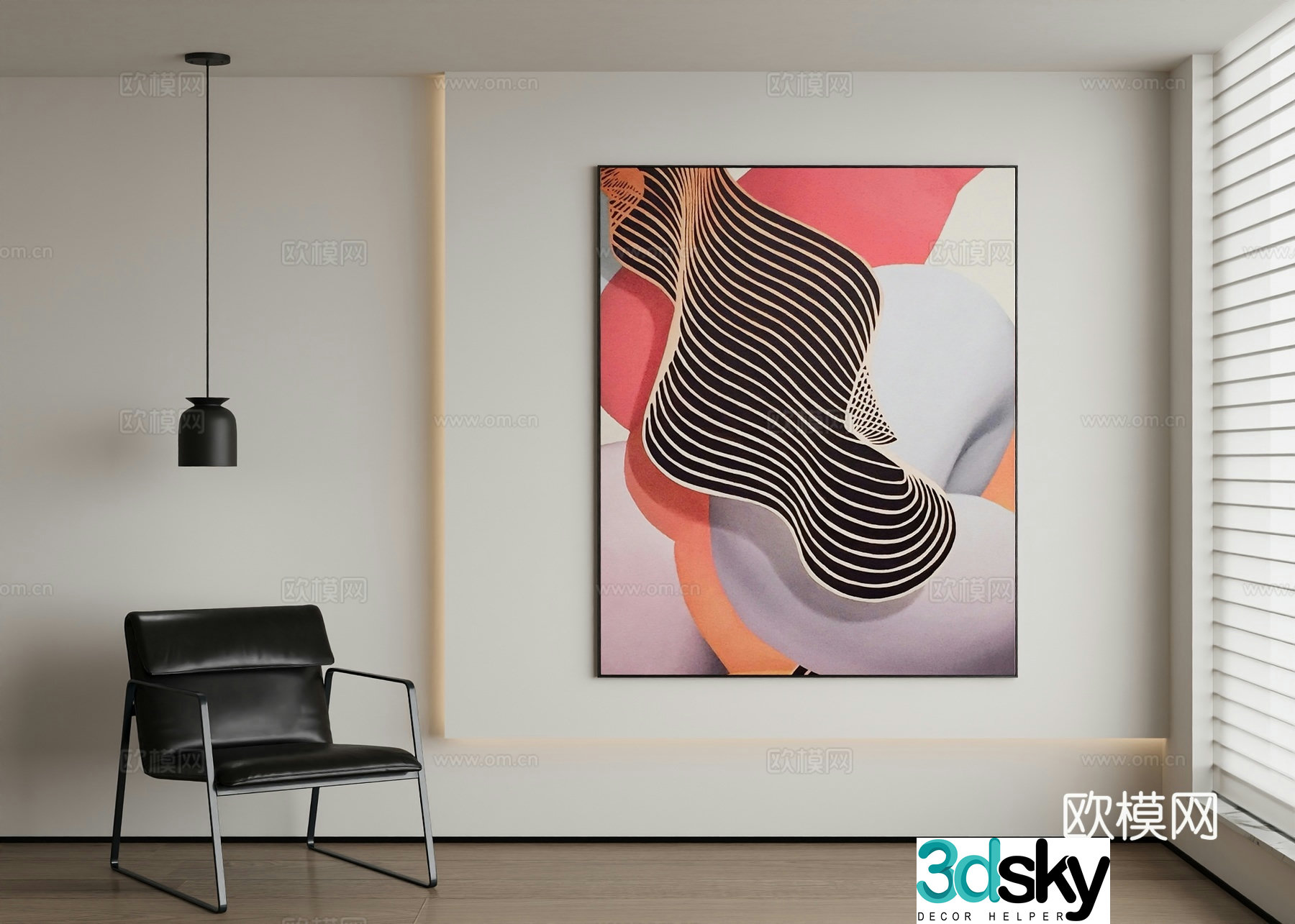 Modern decorative painting 3d model