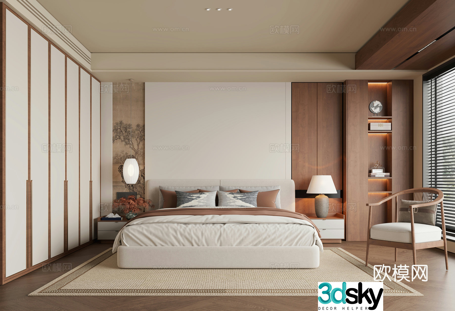 Song style home bedroom 3D model