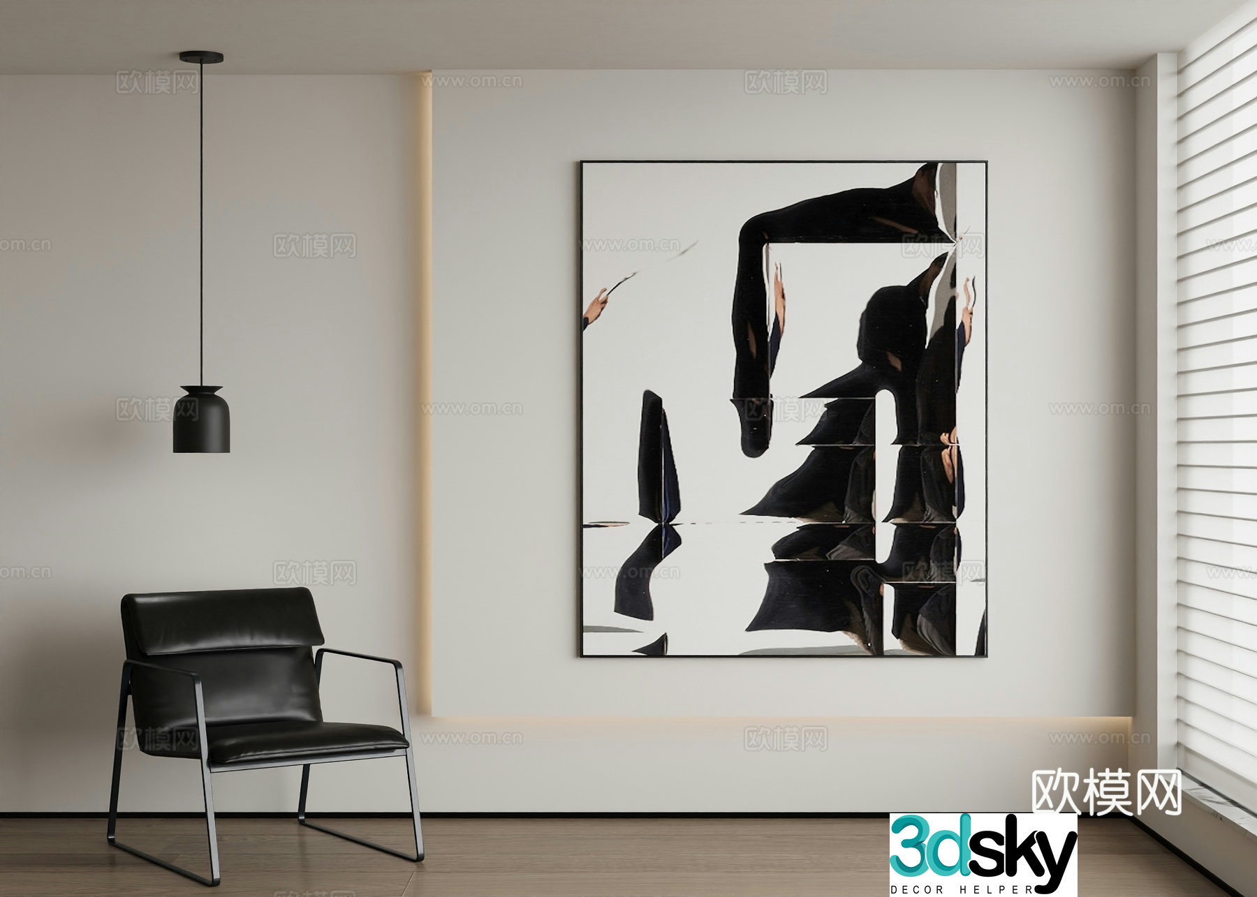 Modern decorative painting 3d model