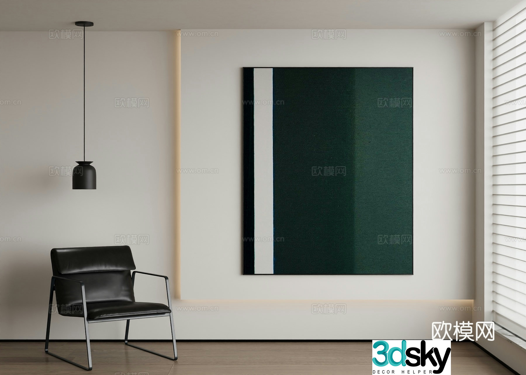 Modern decorative painting 3d model