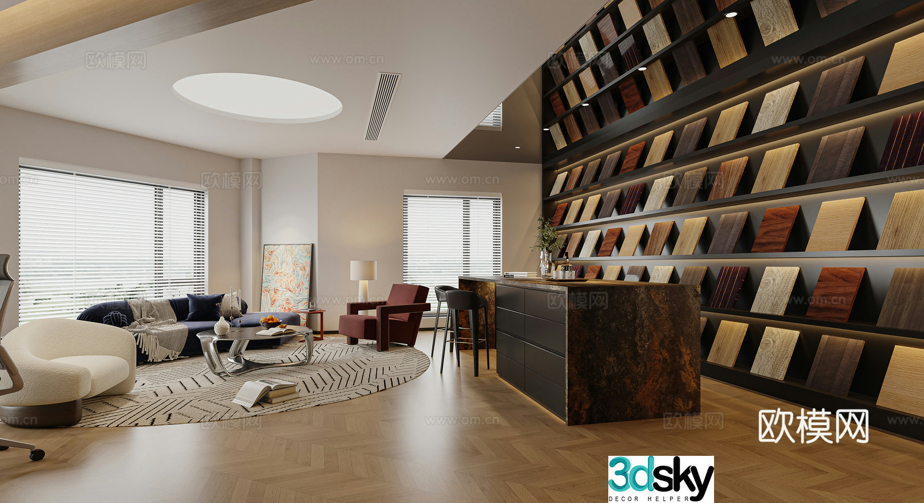 Modern display office 3d model