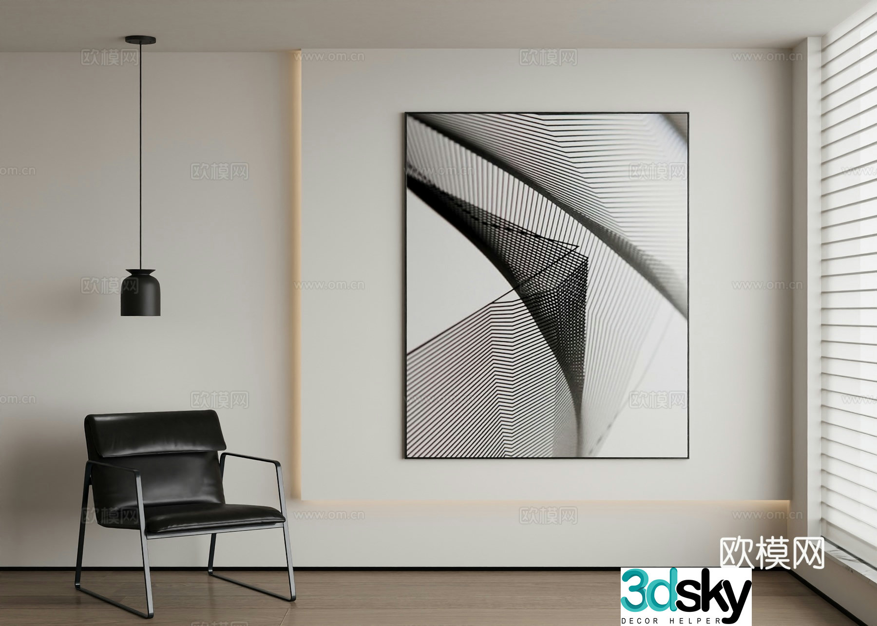 Modern decorative painting 3d model