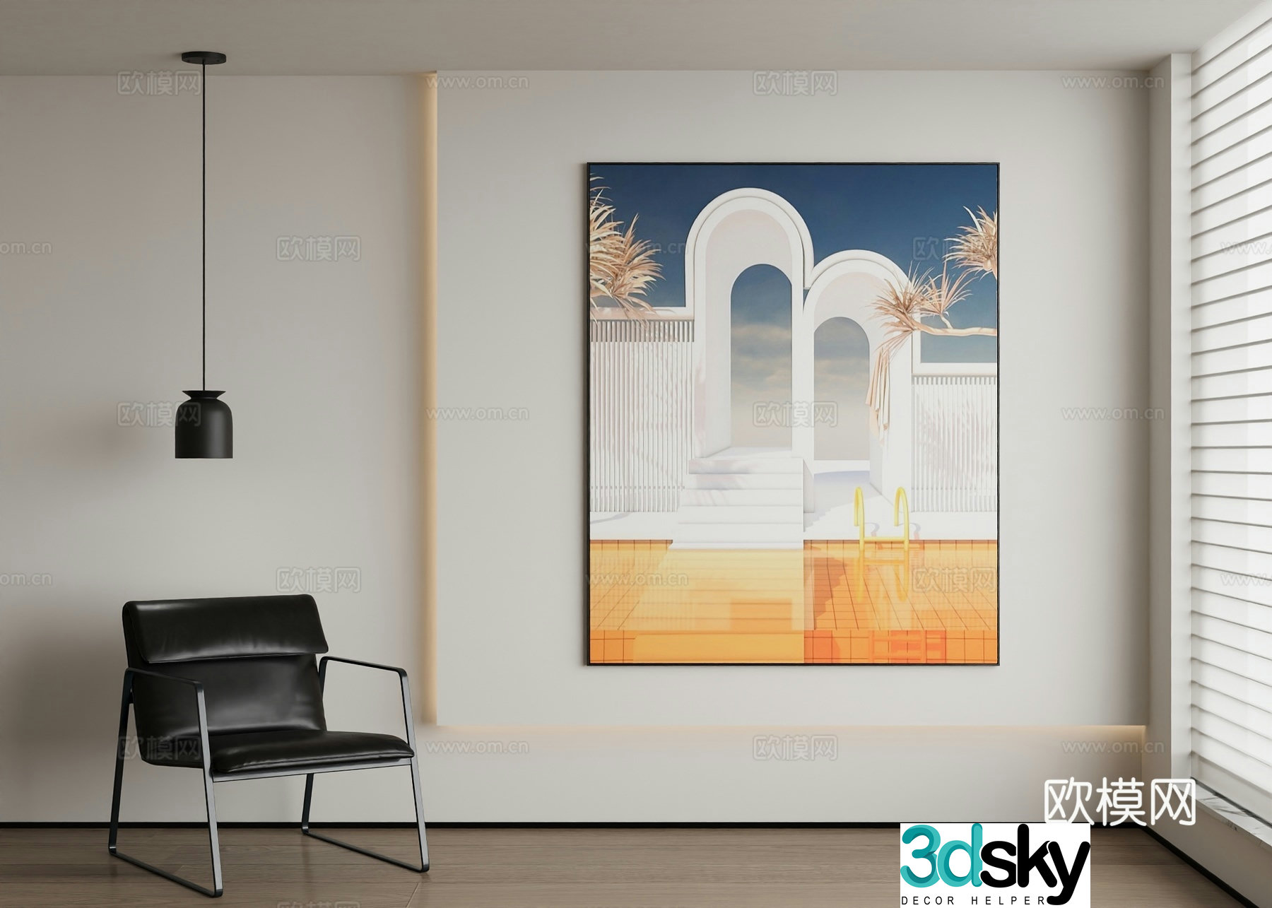 Modern decorative painting 3d model