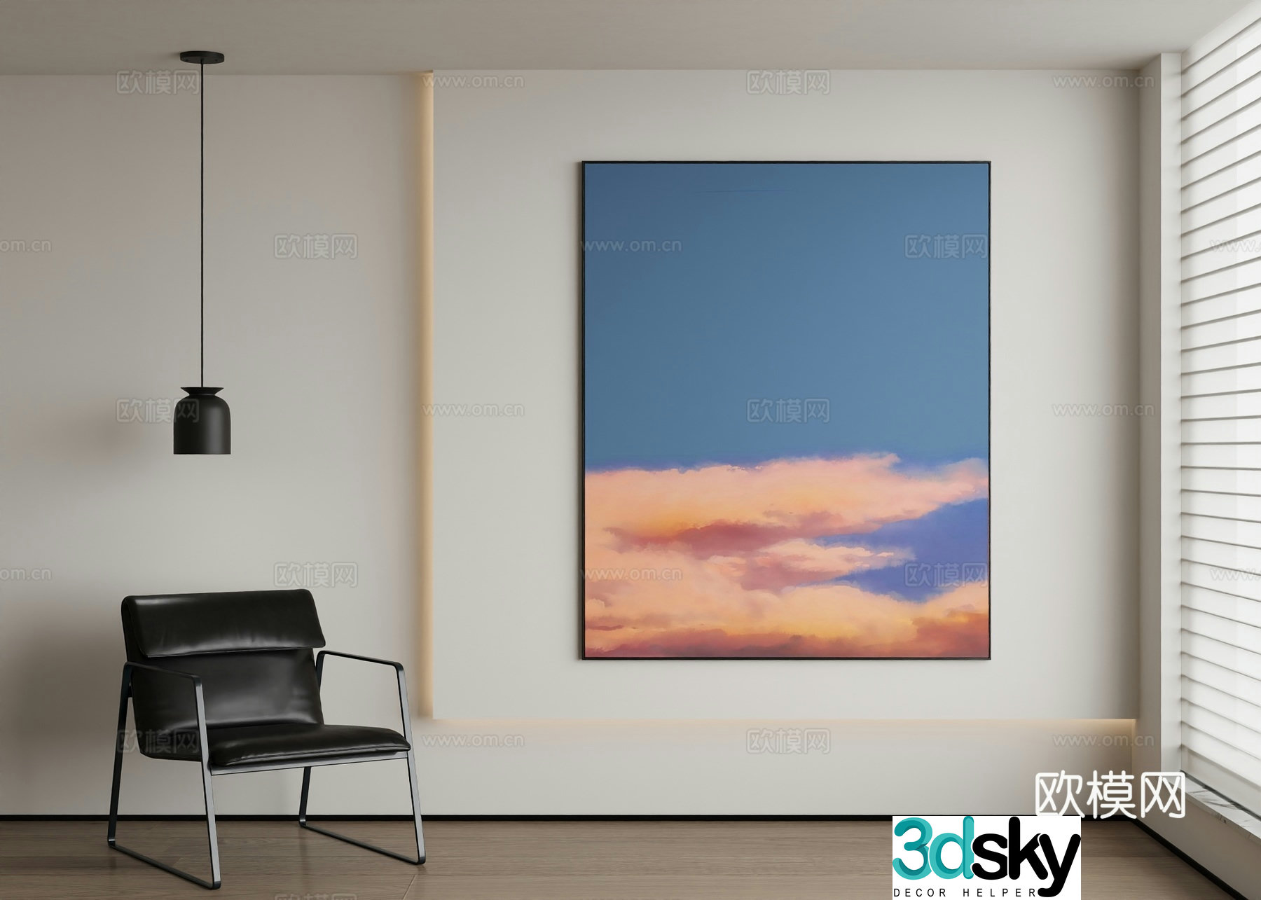 Modern decorative painting 3d model