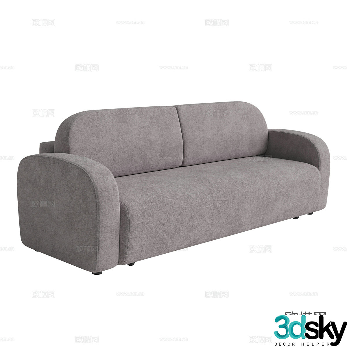 3d model of double sofa