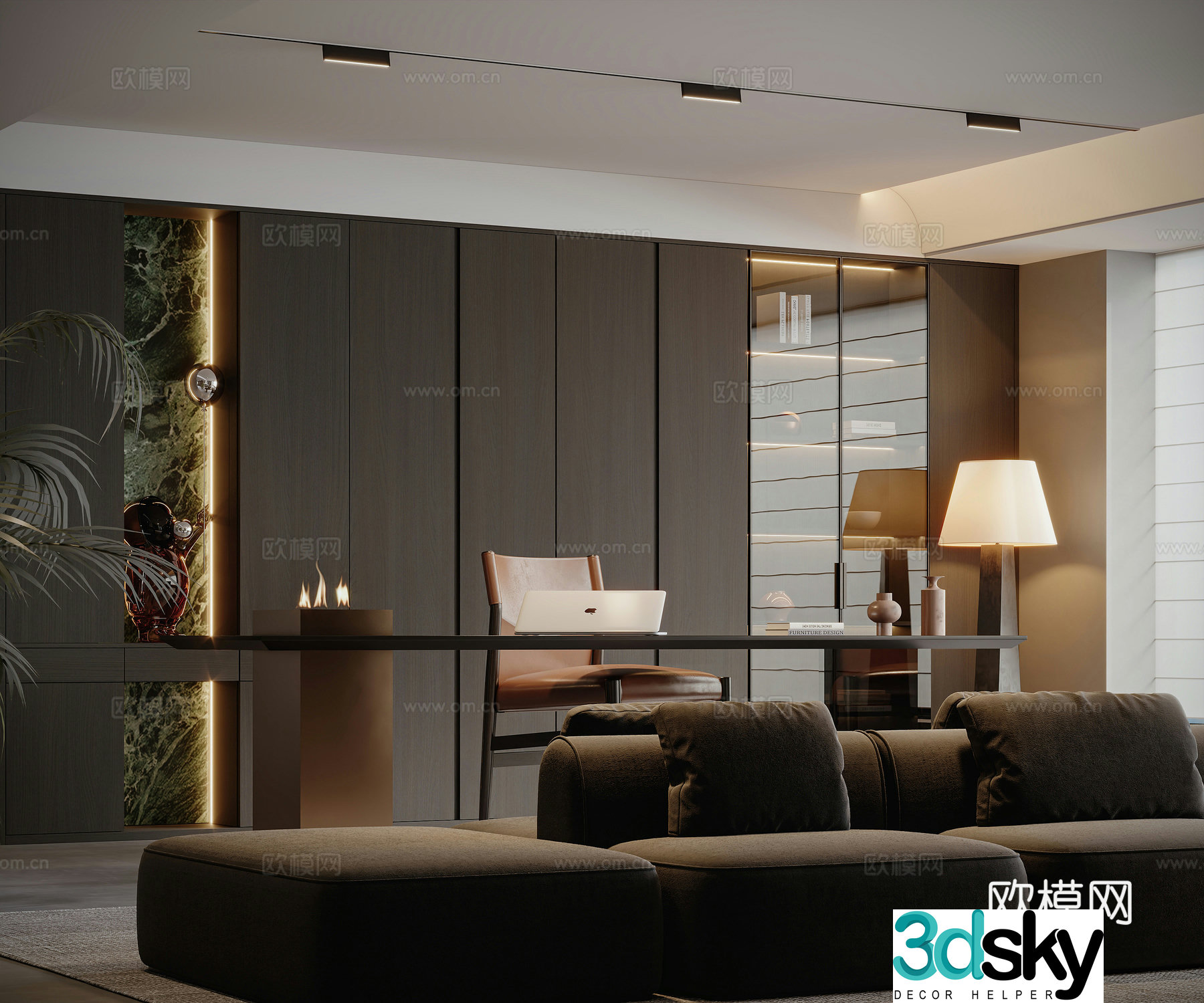 Italian home living room 3d model