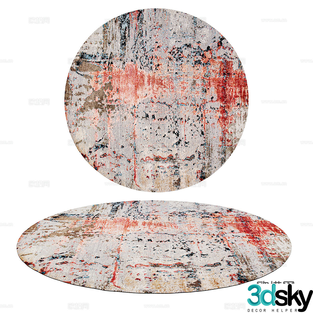 Modern minimalist carpet Carpet Simple carpet Restaurant carpet Living room carpet 3d model