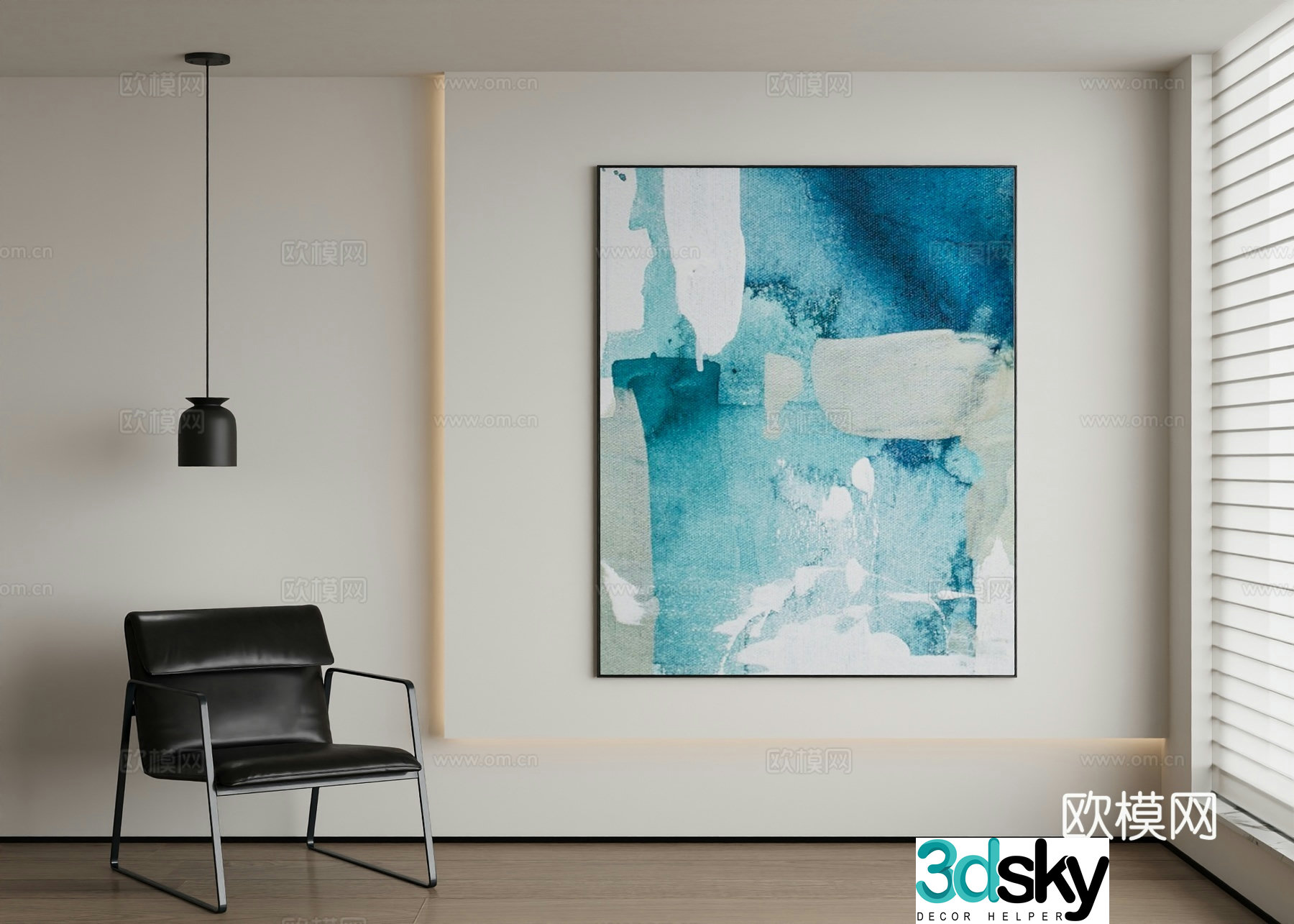Modern decorative painting 3d model