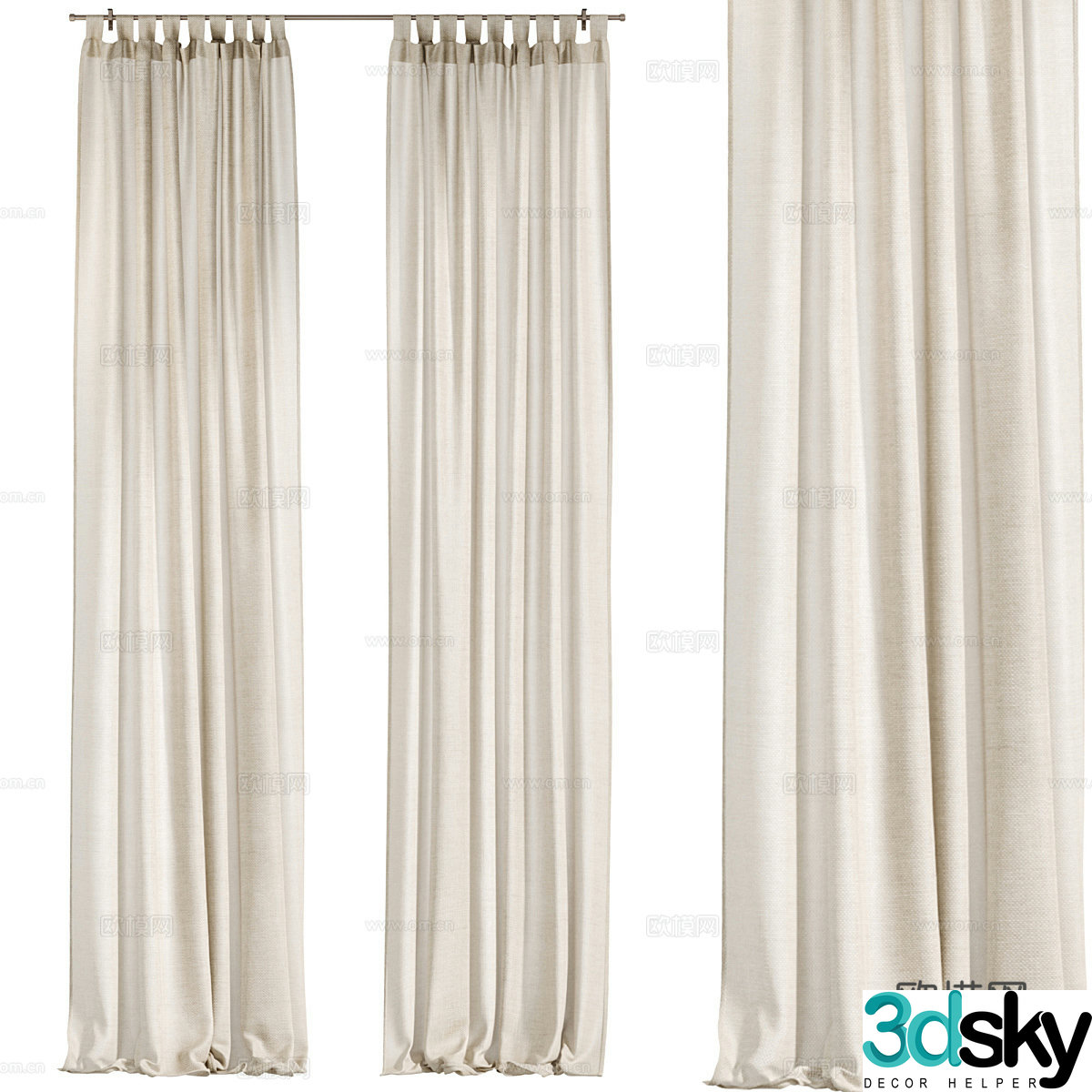 Curtain 3d model
