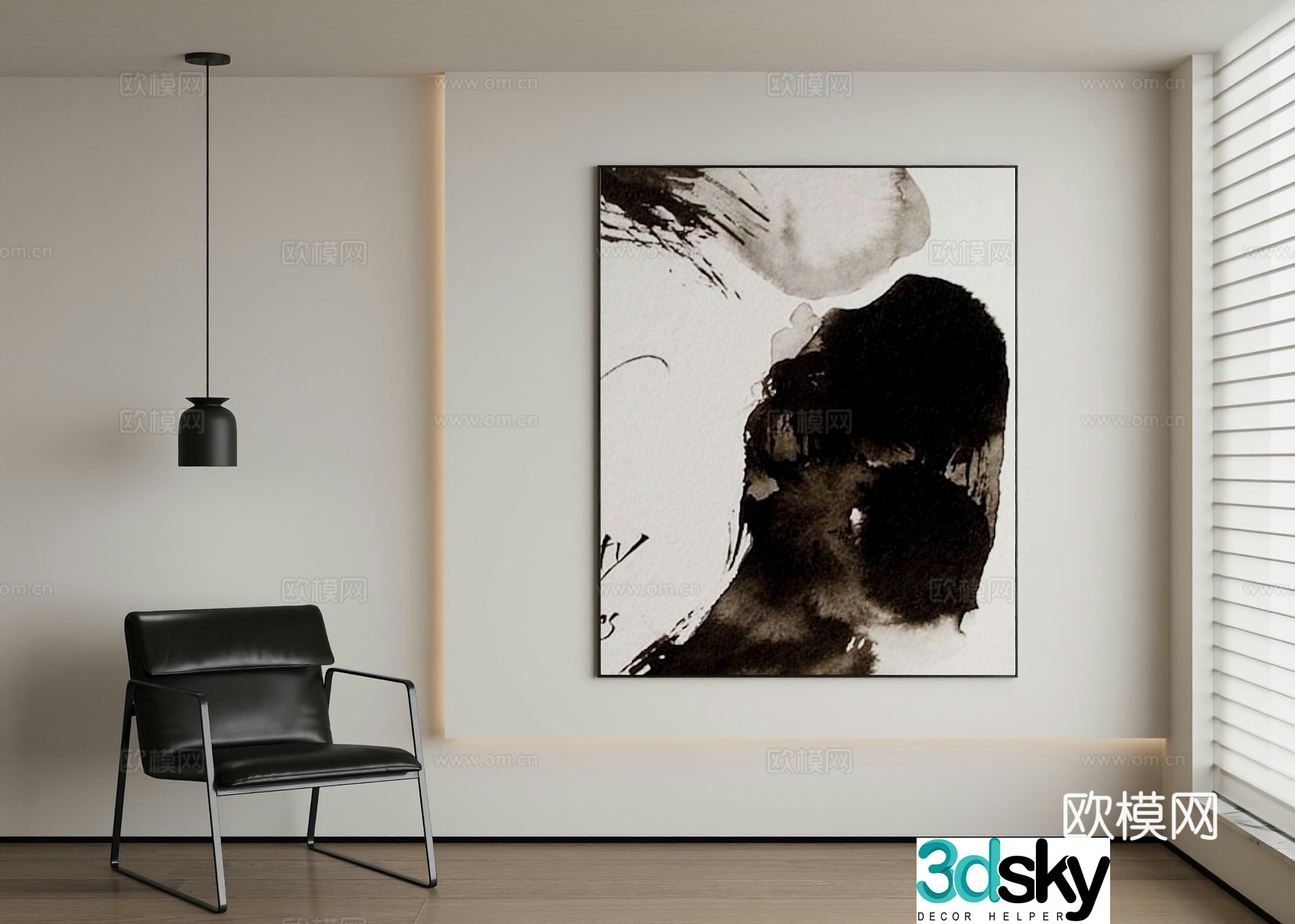 Modern decorative painting 3d model