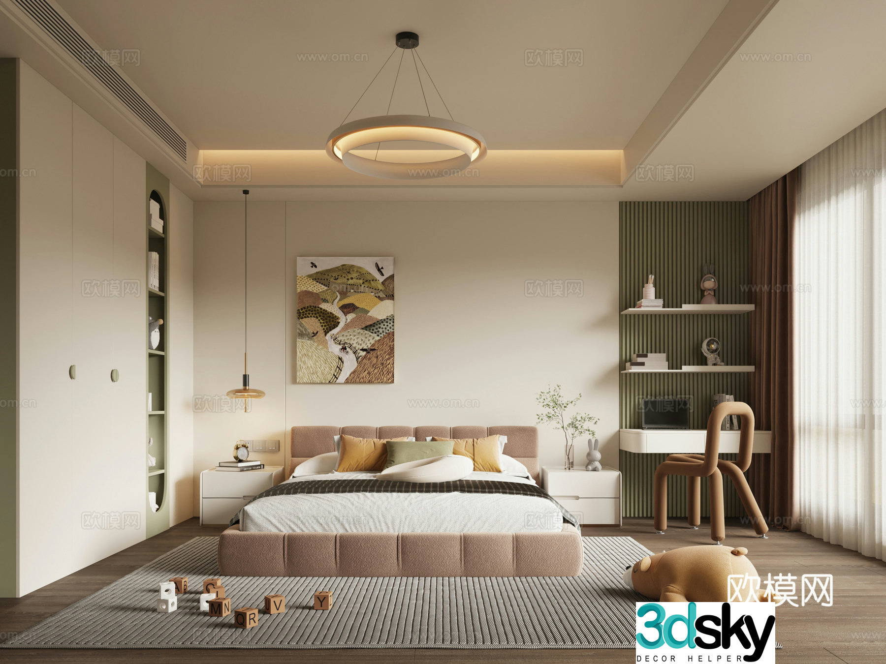 Modern children’s room 3d model
