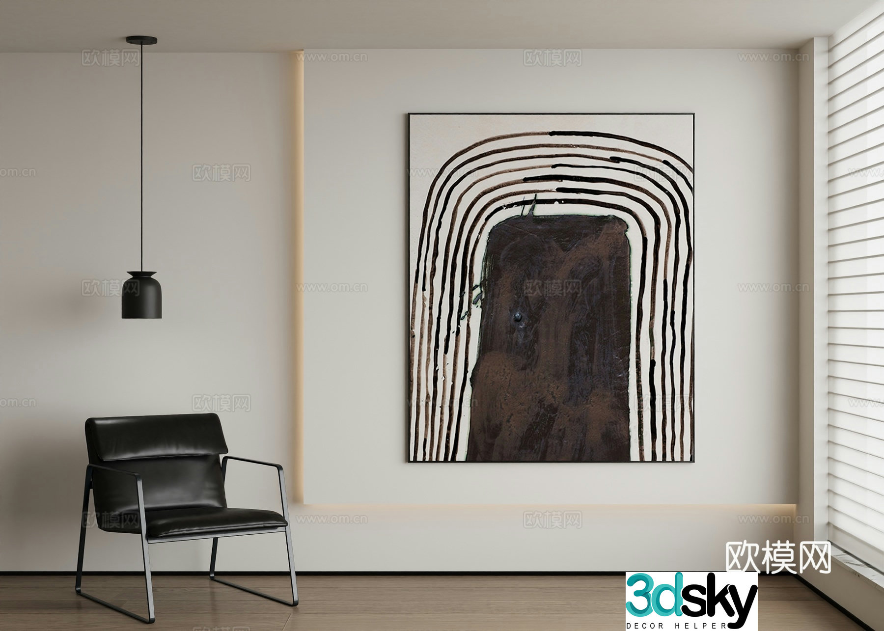 Modern decorative painting 3d model