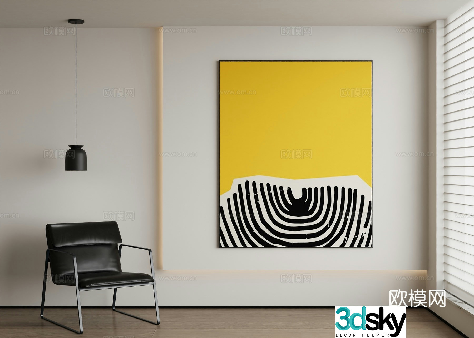 Modern decorative painting 3d model