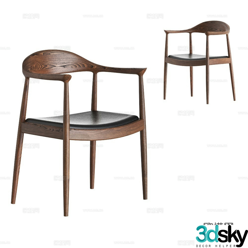 Nordic single chair 3d model