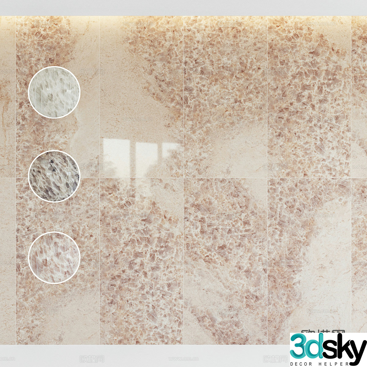 Flower tiles Ceramic tiles Marble tiles Wall tiles Floor tiles Bathroom tiles Kitchen and bathroom tiles 3D model