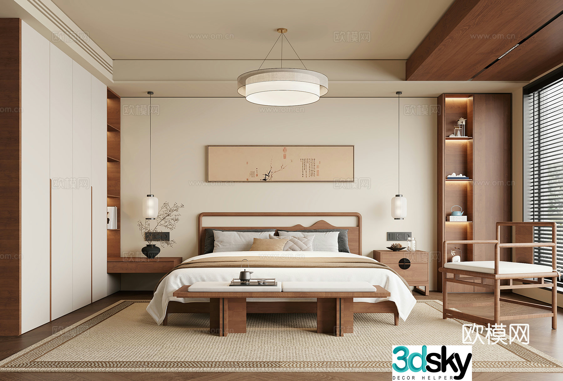 Song style home bedroom 3D model