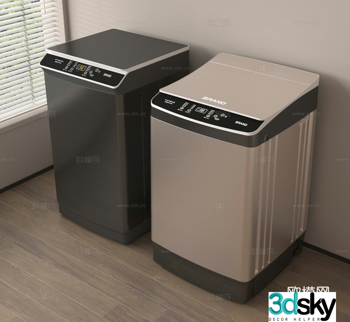 Drum washing machine vertical washing machine 3d model