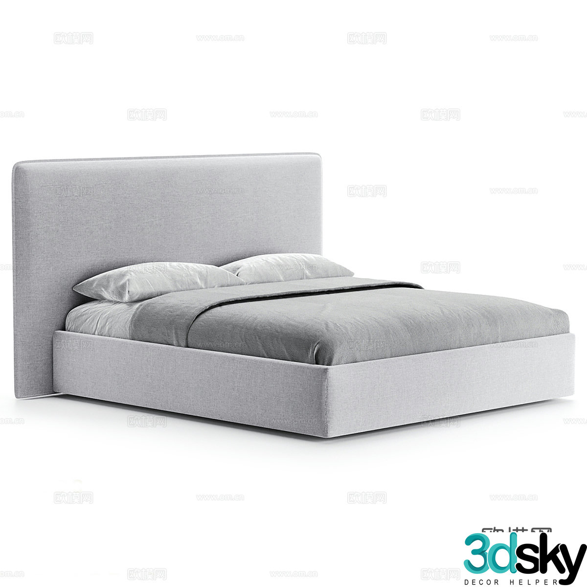 Double bed 3d model