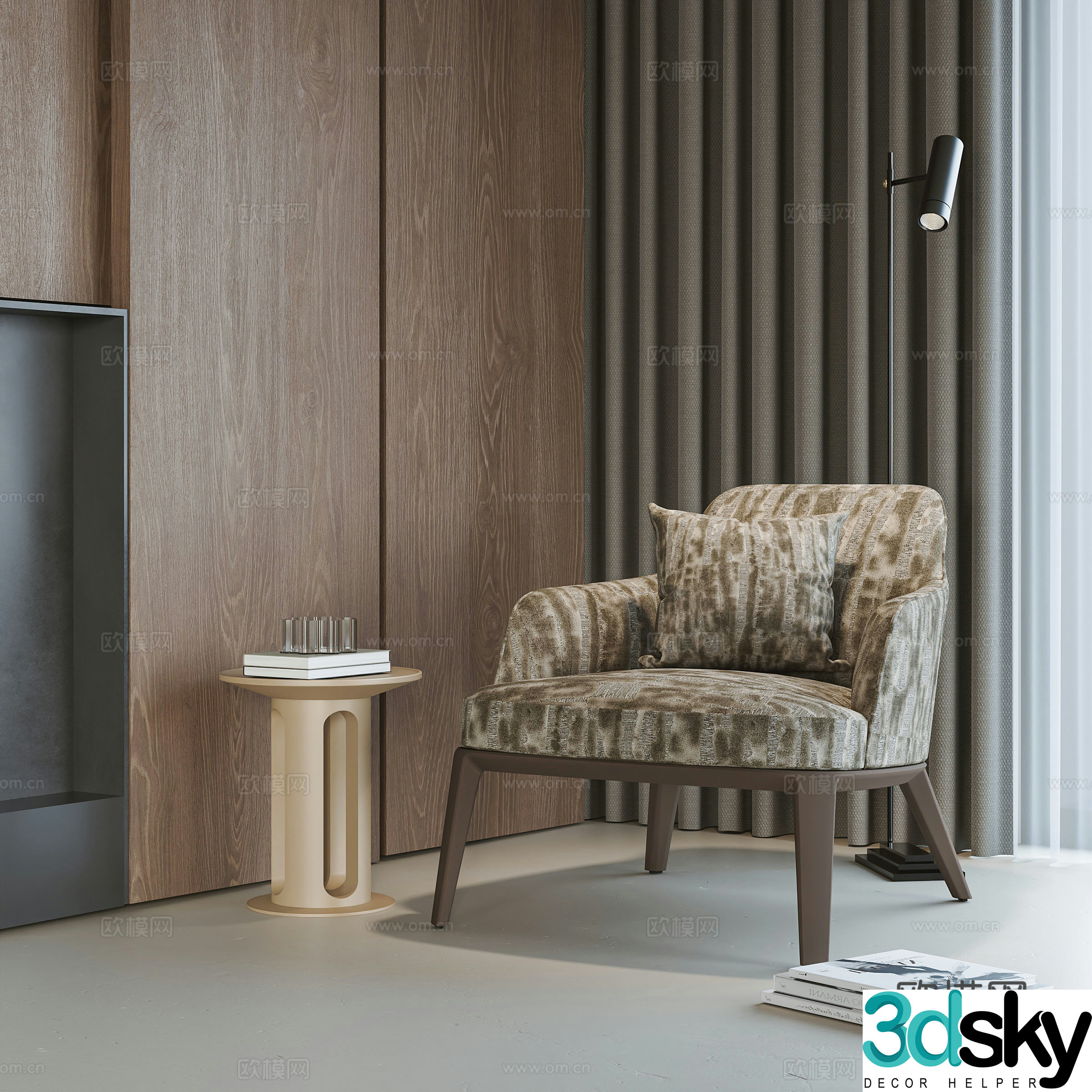 Modern leisure chair 3d model