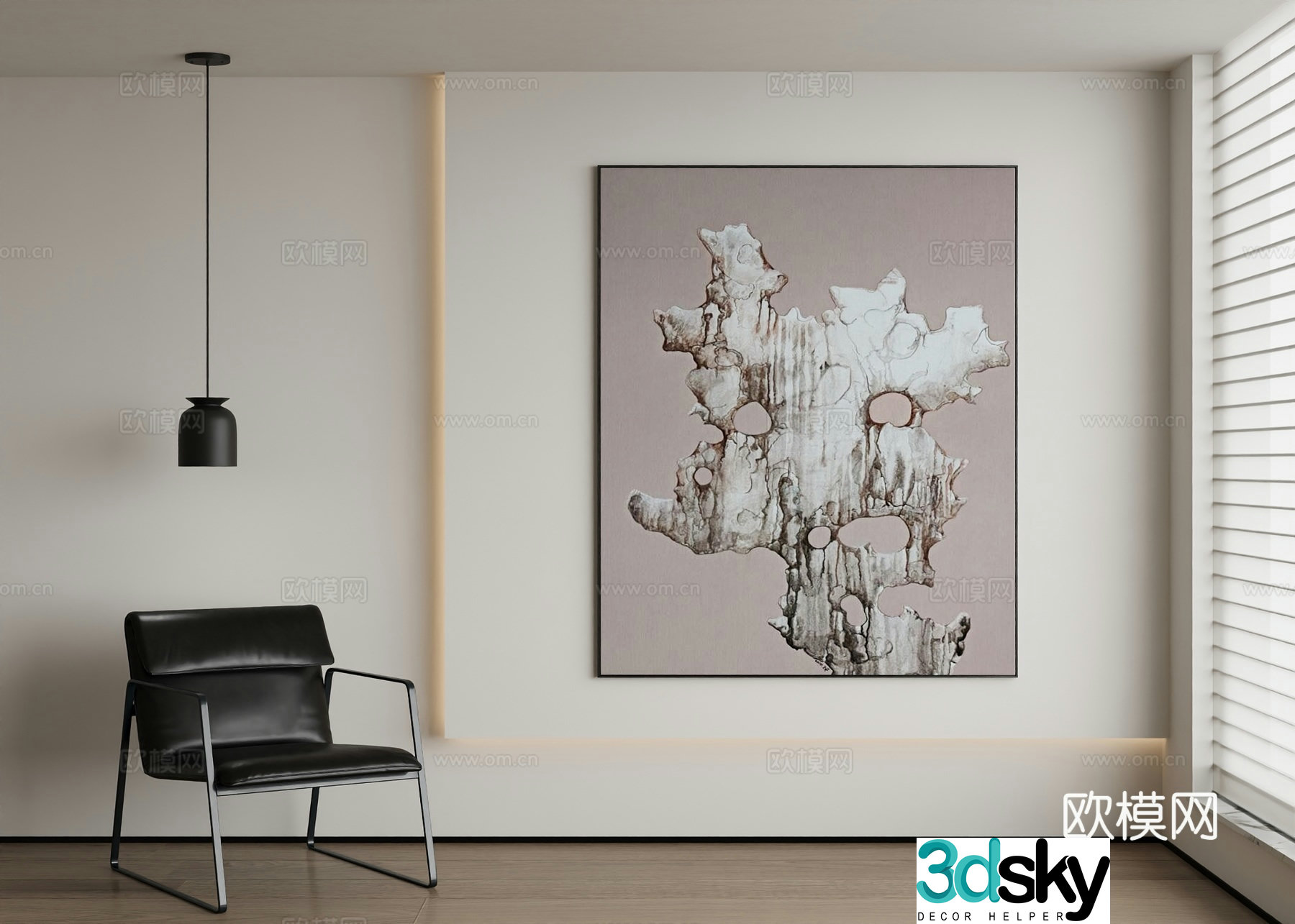 Modern decorative painting 3d model
