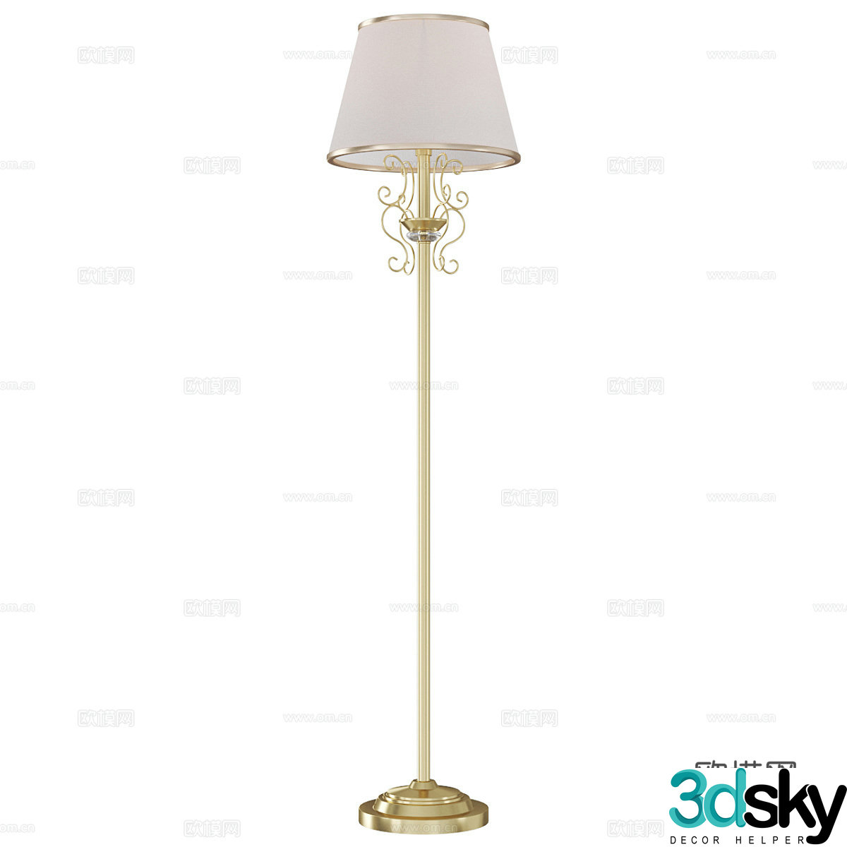 American Driana Floor Lamp 3D Model