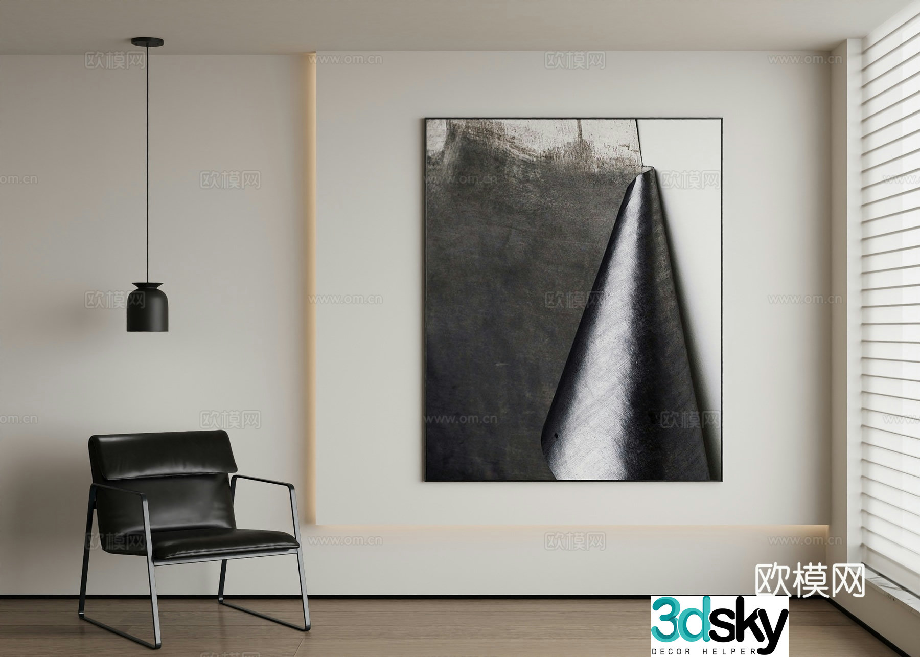 Modern decorative painting 3d model