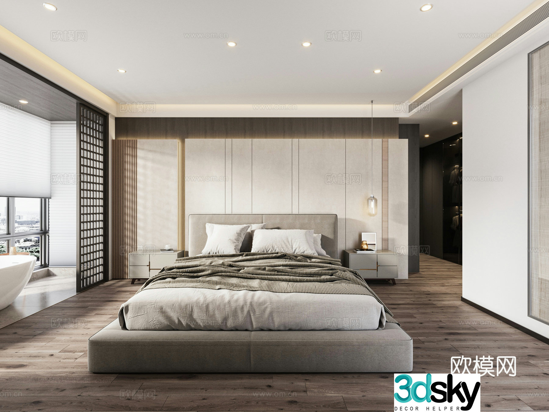 Modern bedroom 3d model