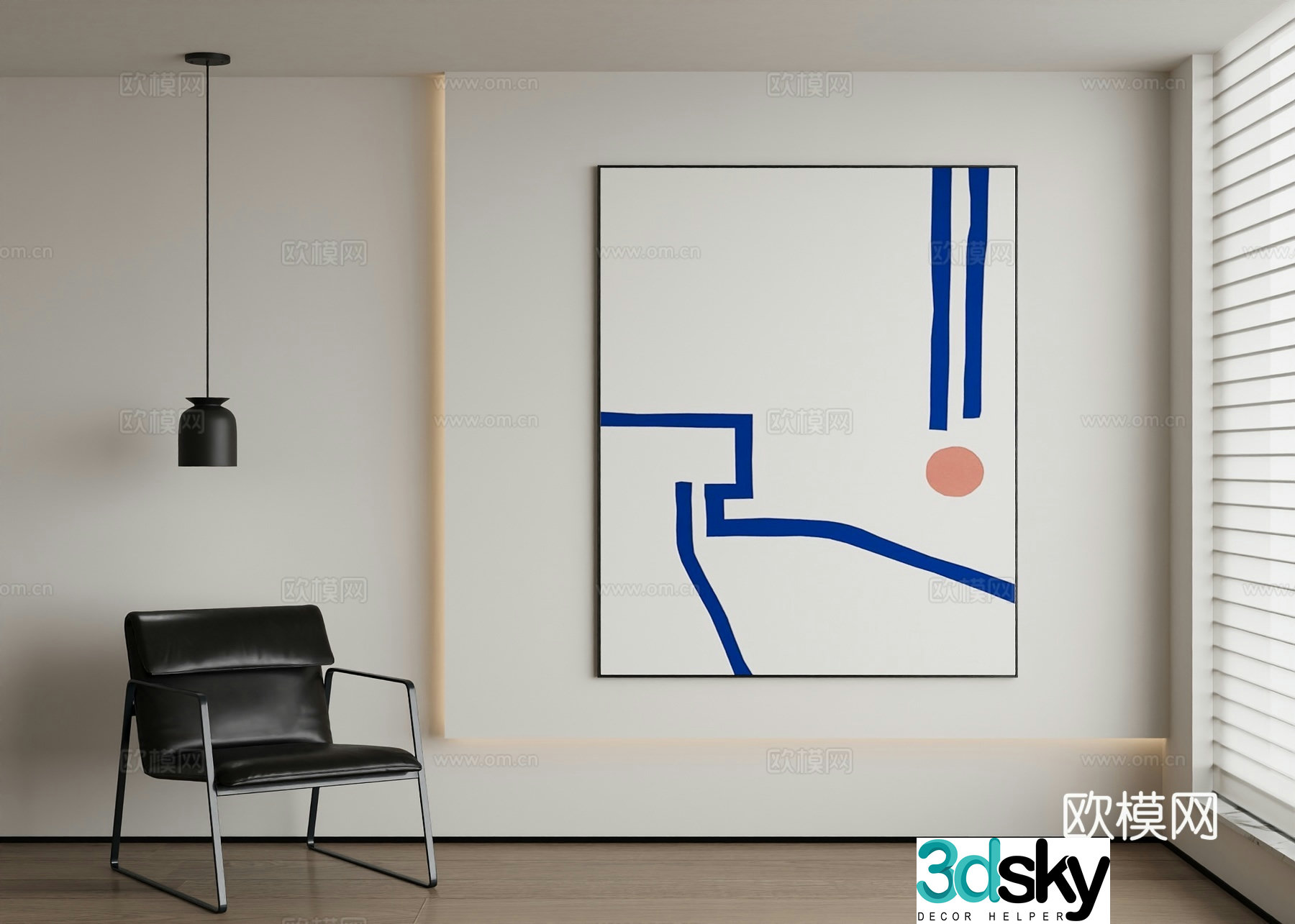 Modern decorative painting 3d model