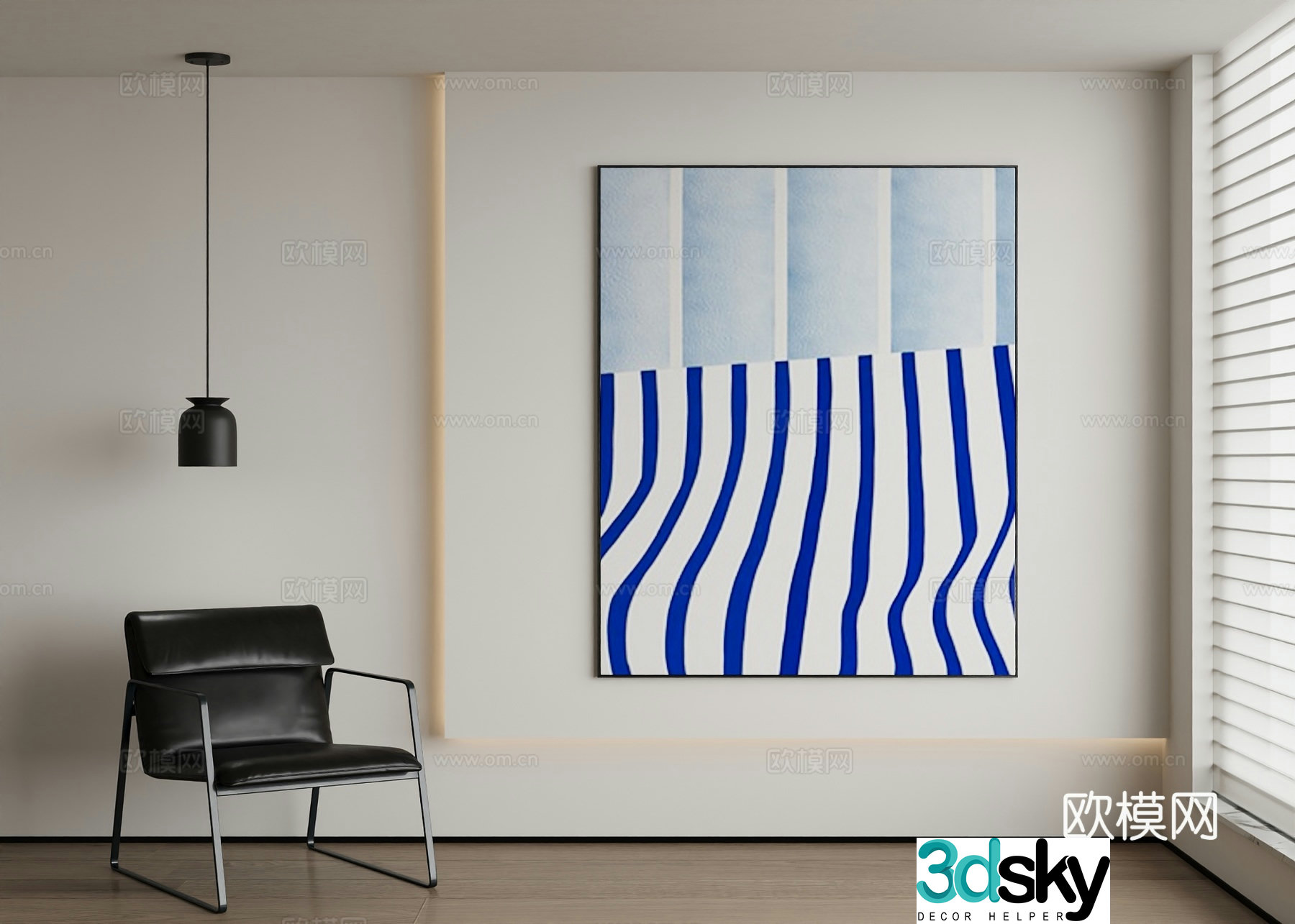 Modern decorative painting 3d model