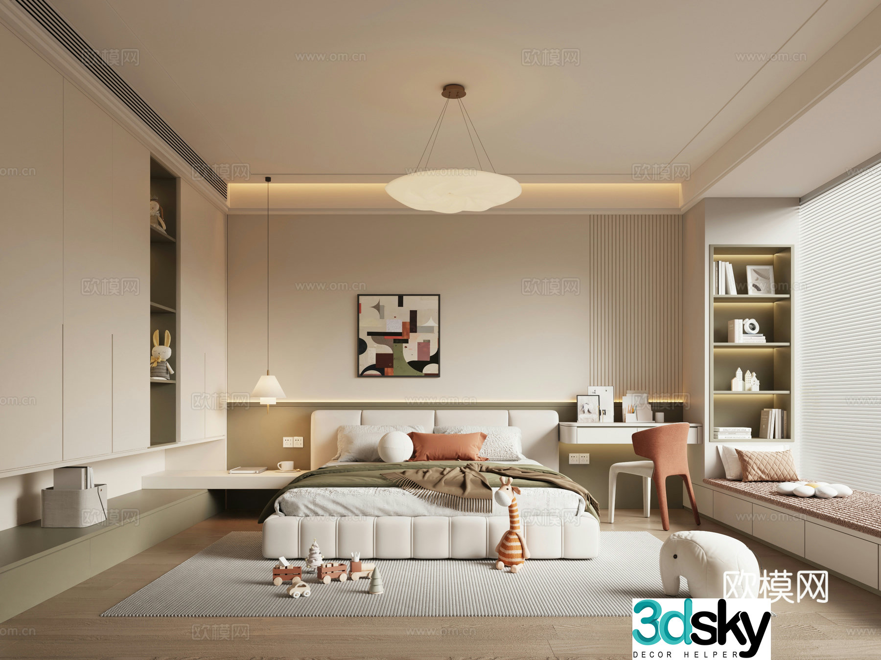 Modern children’s room 3d model
