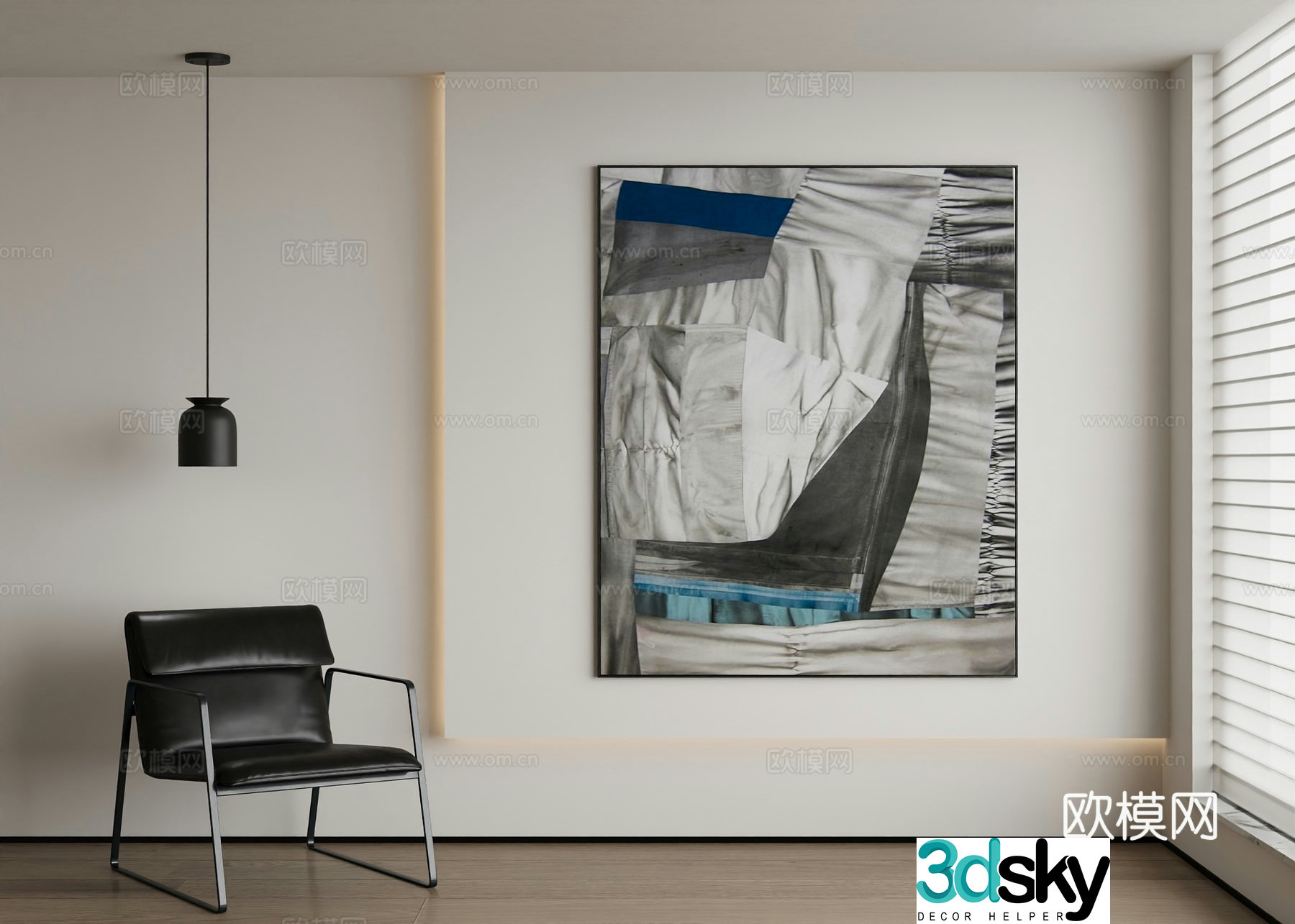 Modern decorative painting 3d model