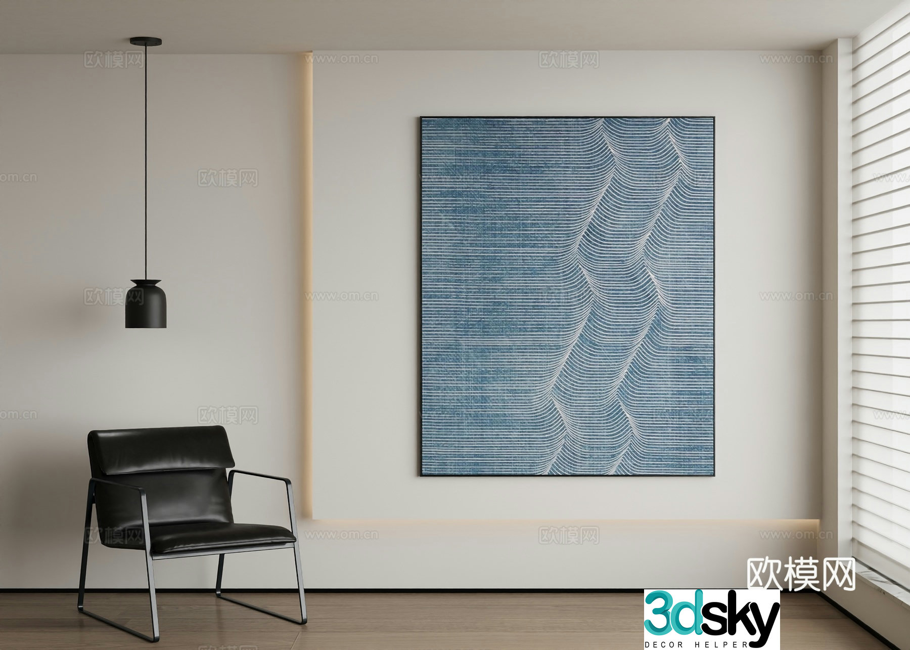 Modern decorative painting 3d model