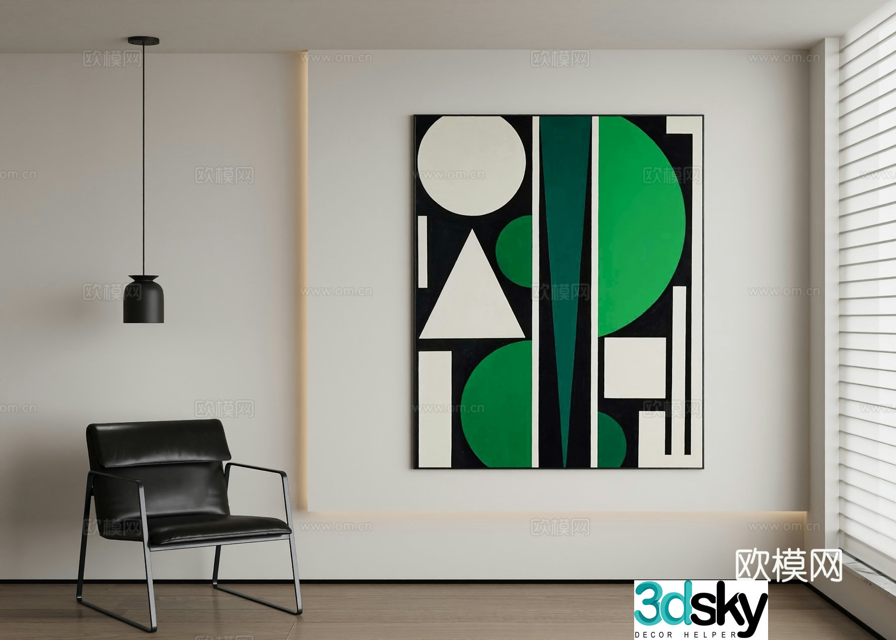 Modern decorative painting 3d model
