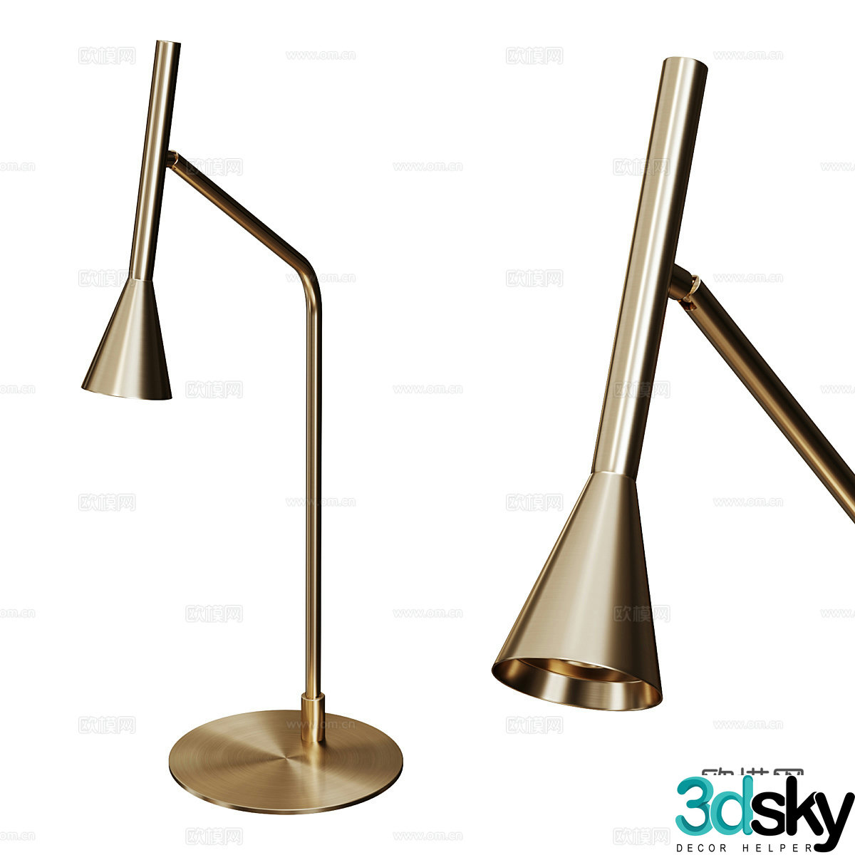 Light luxury desk lamp metal desk lamp model desk lamp artistic desk lamp creative desk lamp study desk lamp 3D model