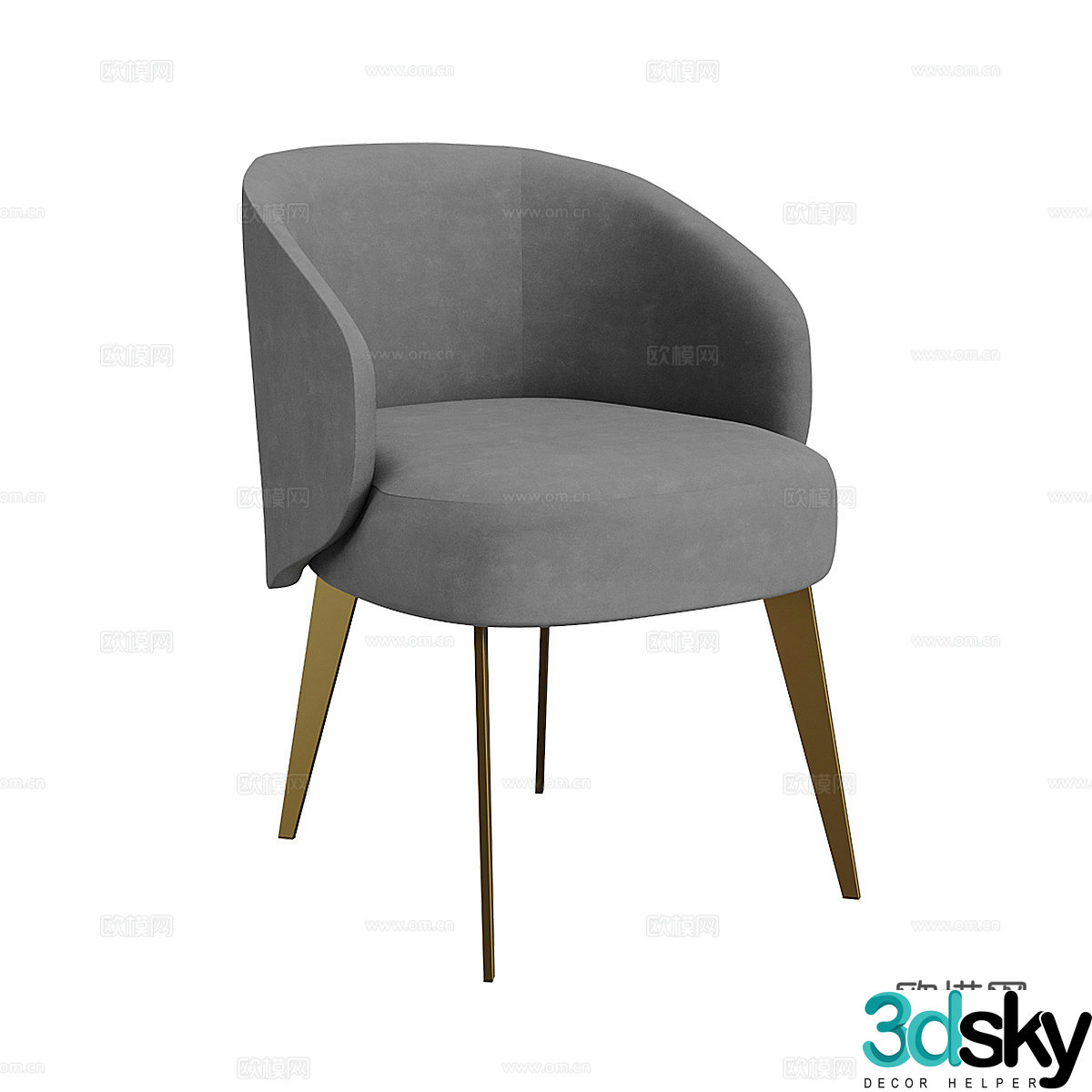 Modern simple single sofa single sofa simple sofa living room sofa 3d model