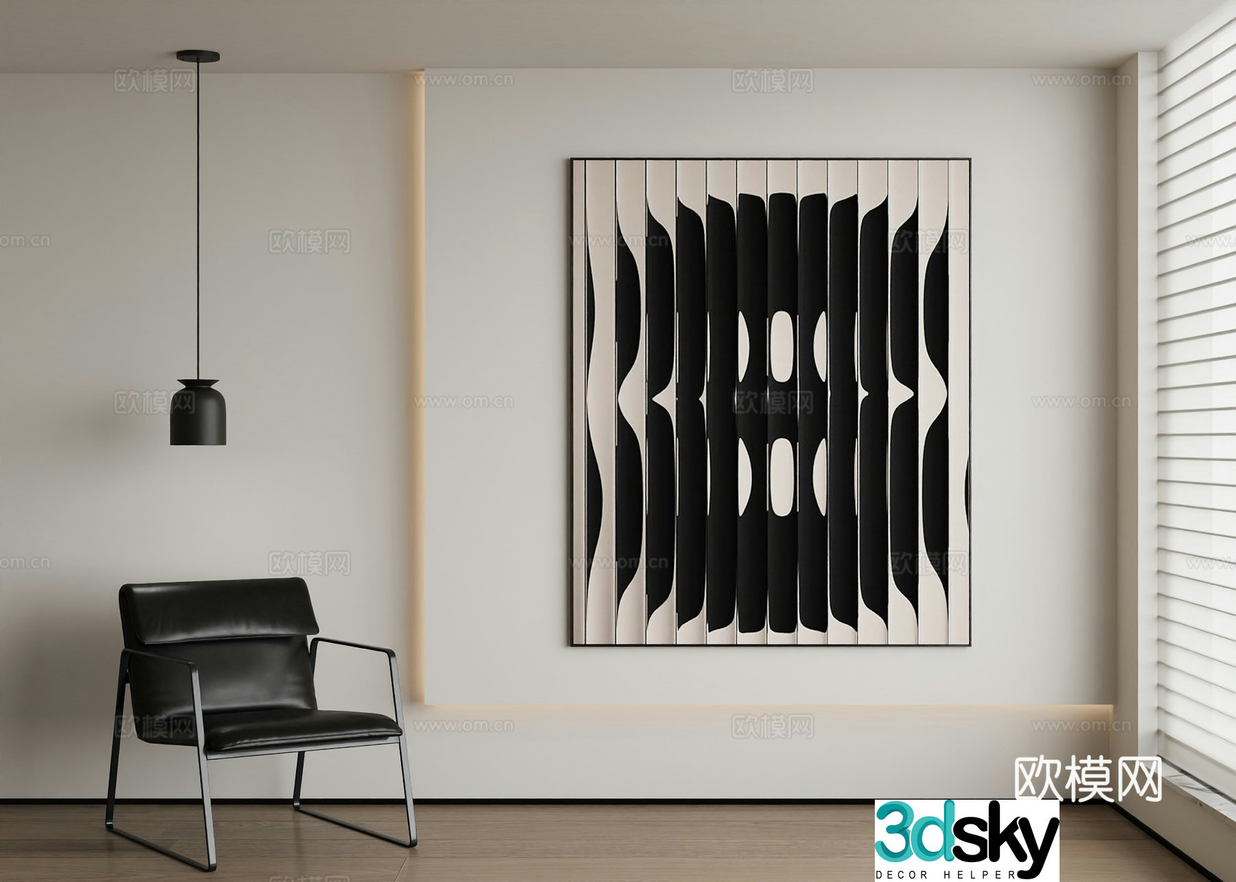 Modern decorative painting 3d model