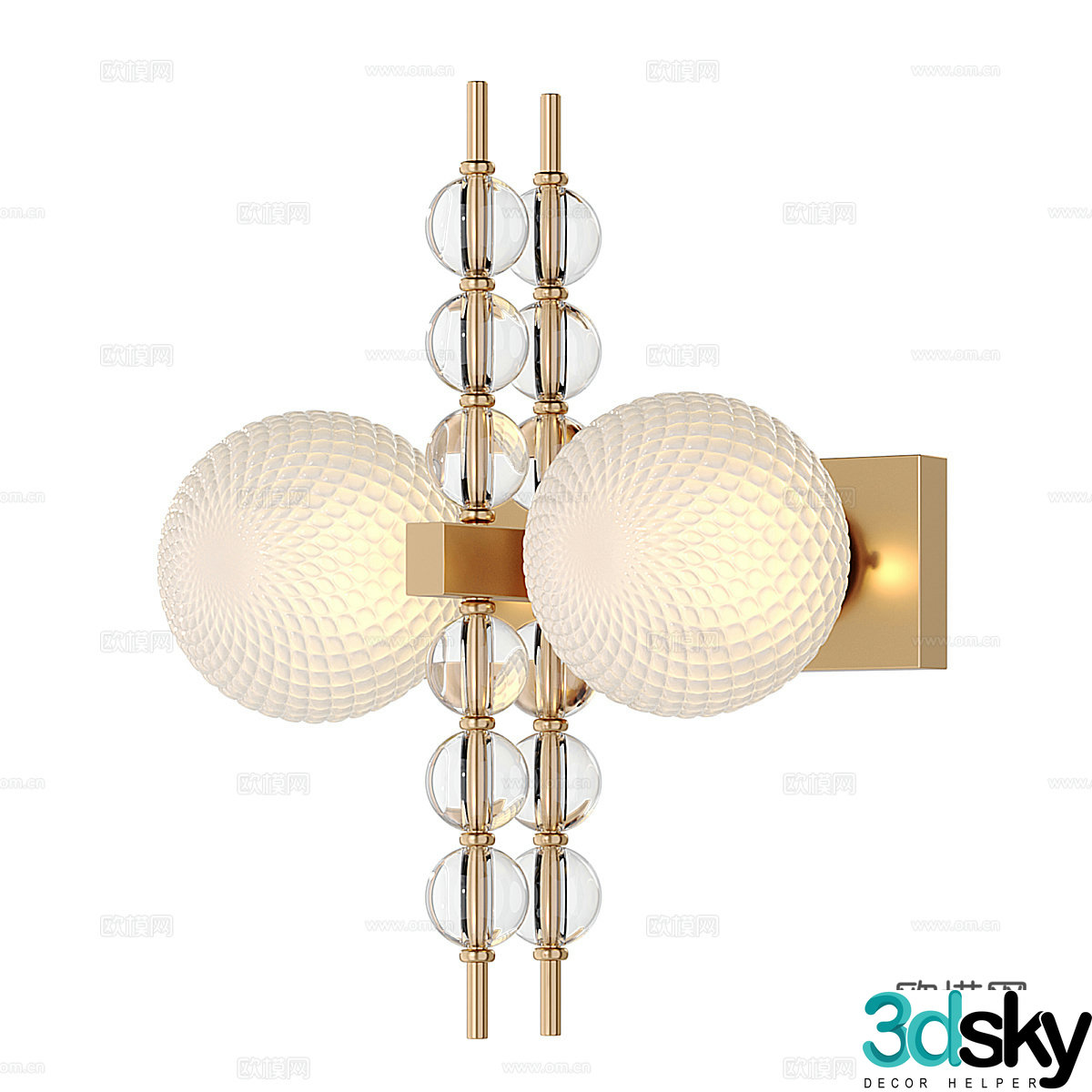 Modern simple and light luxury wall lamp Wall lamp Simple wall lamp Light luxury spherical wall lamp Lamp 3D model