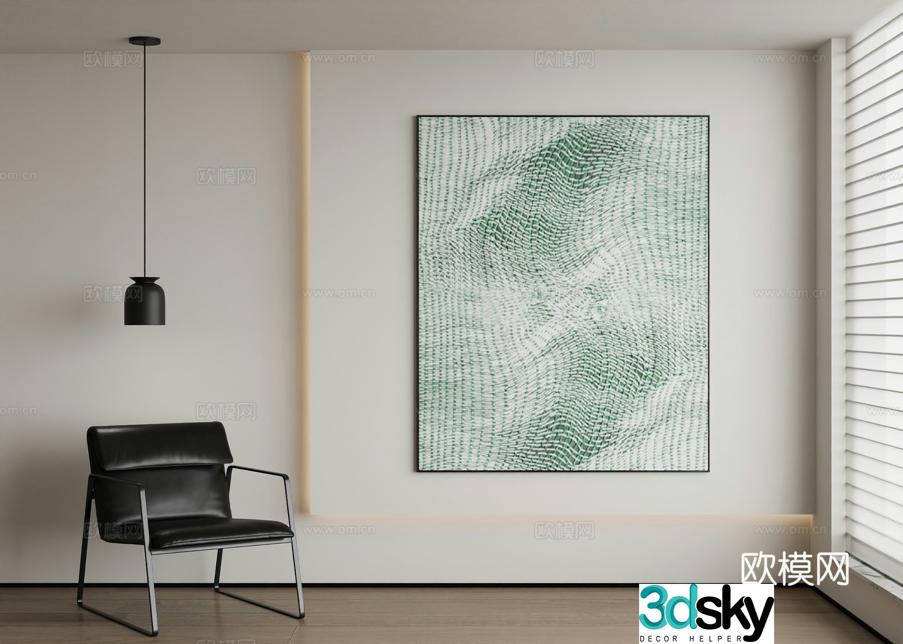 Modern decorative painting 3d model