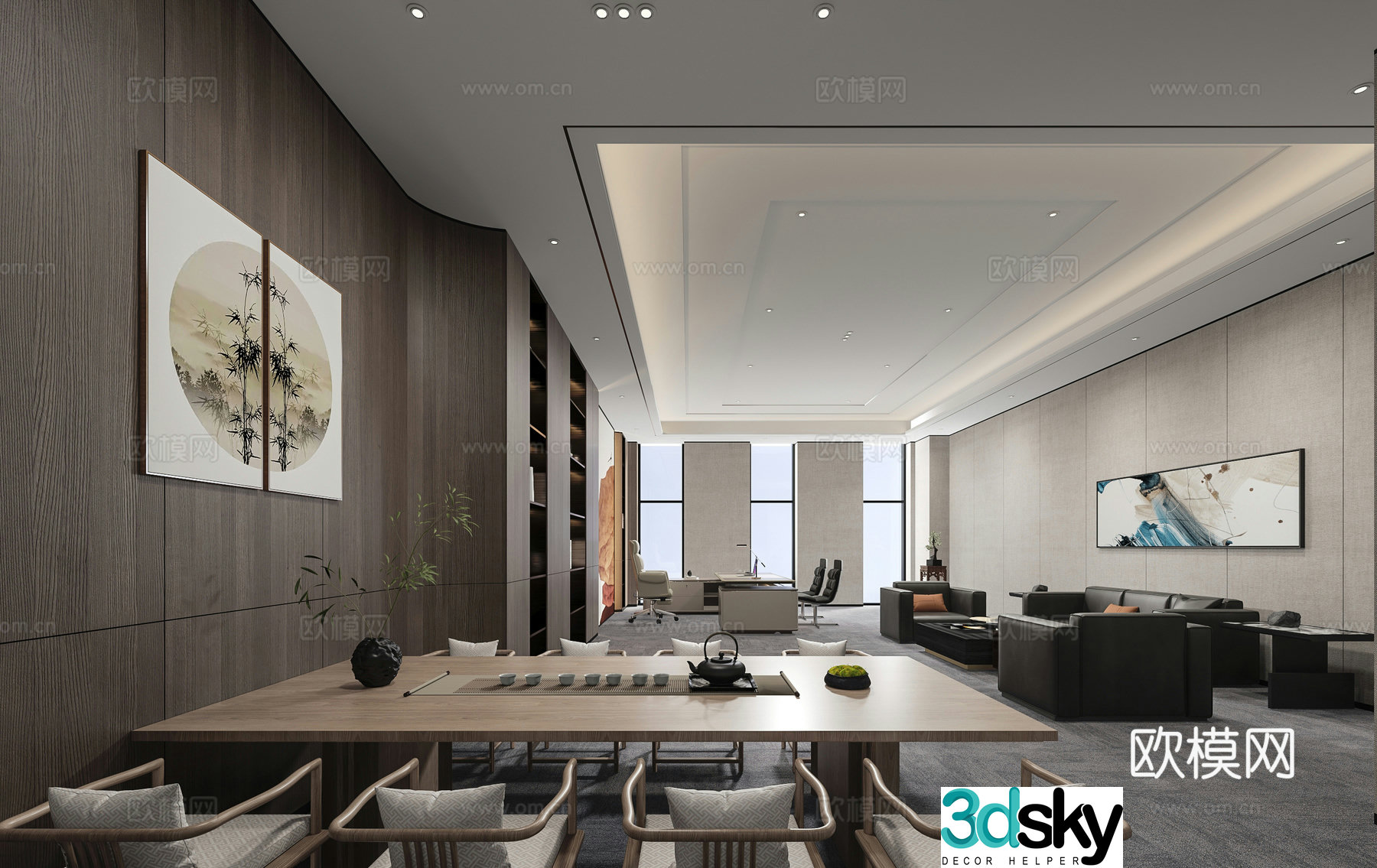 Modern boss office 3d model