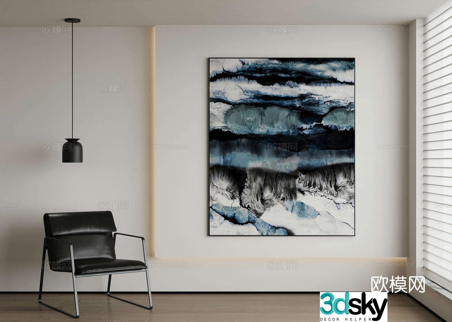 Modern decorative painting 3d model