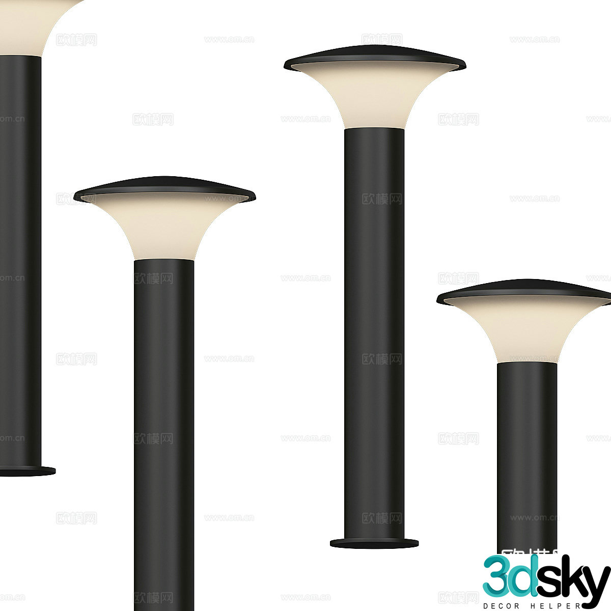 Modern minimalist outdoor landscape lights lights simple landscape lights outdoor landscape lights 3d model